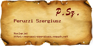 Peruzzi Szergiusz névjegykártya